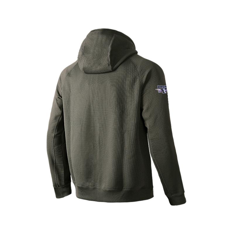 Li Ning CBA Series 24-25 Season Beijing Team Solid Color Zipper Hooded Breathable Versatile Cardigan Sweatshirt Men Sweatshirt Graphite-Grey AWDUG49-2