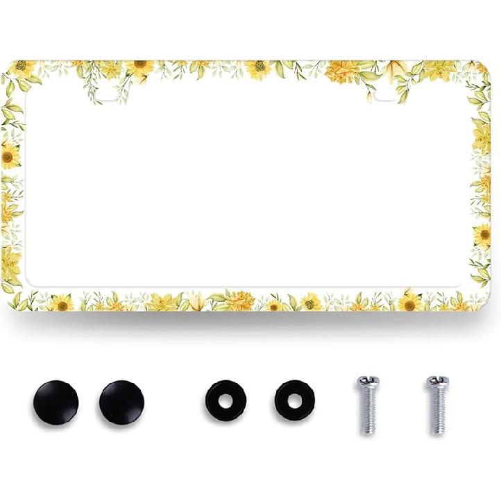 Funny License Plate Frame What‘S Your Favorite Scary Movie License Plate Holder Stainless Steel Auto Parts Blood License Plate Decoration For Men