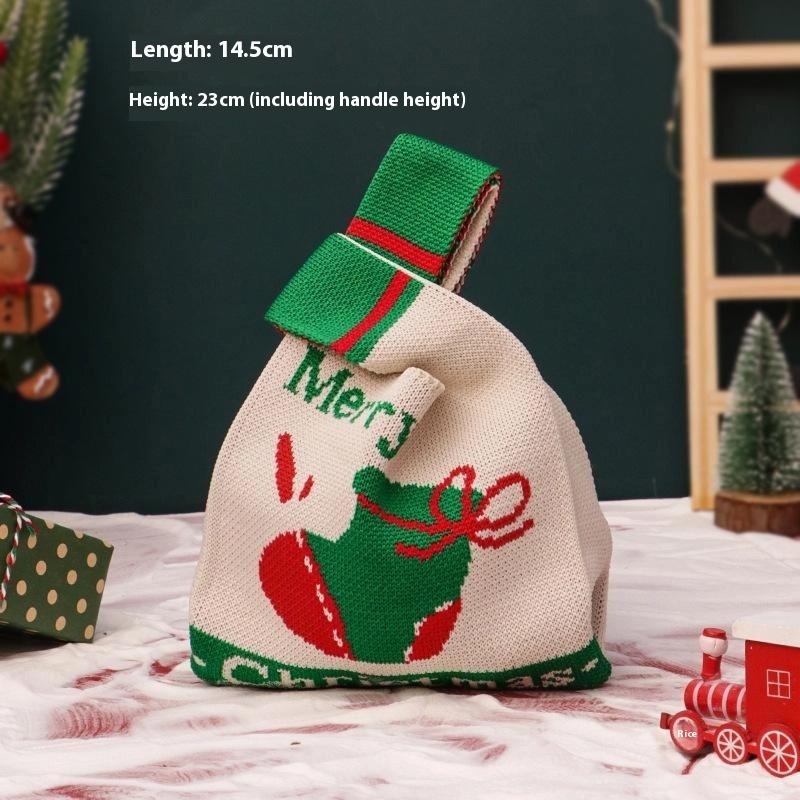 Christmas Gift Bags Xmas Santa Sacks Packaging Knitted Storage Bag Merry Christmas Kids Candy Bag Home Decor Christms Decoration