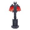 Bat Wings Lamp Gothic Wings of Night Halloween Lamp Vintage Bat Table Lamp with Red Glow Cathedral Base Night Light for Spooky Horror Room Witchy