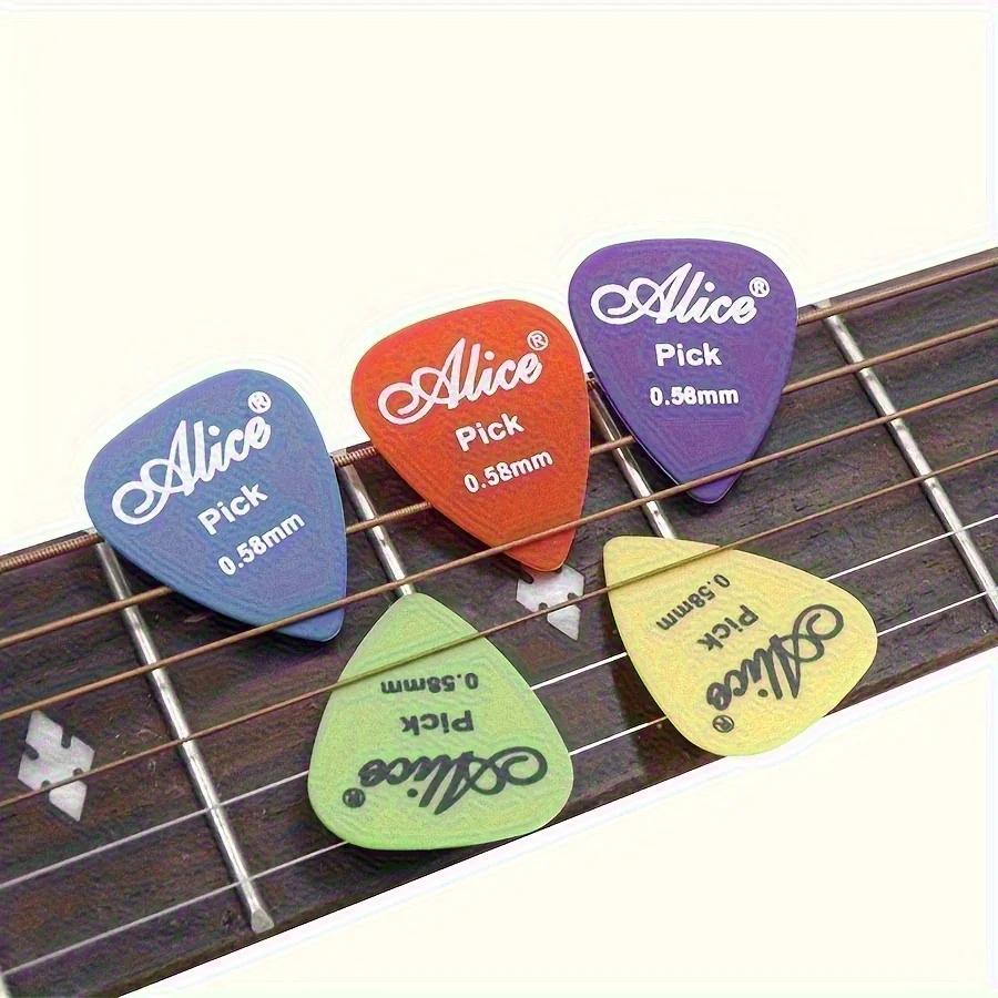 6pcs Boxed Alice Guitar Picks Plastic Colorful Guitar Paddles Thickness 0.58-1.50mm 6 Size for Bass Ukulele Music Equipment JXB