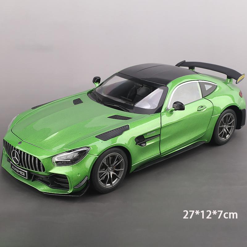 

1:18 Mercedes Benz AMG GTR Alloy Metal Model Car Sound & Light Toy Gifts Miniature For Boys Diecast Vehicles Collectables Hobby зелений