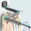 Wall Mounted Drying Rack Foldable 3 Folding Pole Clothesline Retractable Aluminum Wall Mounted Drying Rack Folding Clothesline