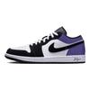 Jordan Air Jordan 1 Purple Toes Abrasion Resistant Low top Vintage Basketball Shoes Unisex Black Purple HF3148-106(Team1291-)