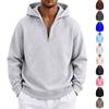 Felpa con cappuccio e zip da uomo, vestibilità larga, pullover con cappuccio, abbigliamento sportivo leggero per primavera, autunno, streetwear