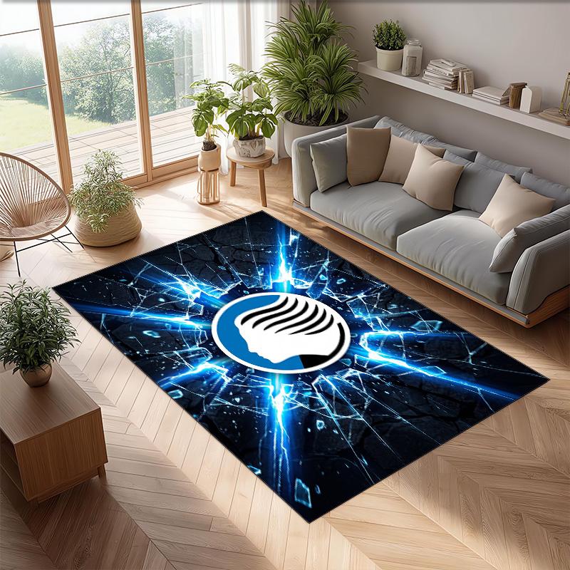 Tappeto Morbido per Pavimento Antiscivolo con Motivo Calcio Atalanta FC Tappeto per Interni Tappetino Decorazione Sportiva per Camera da Letto