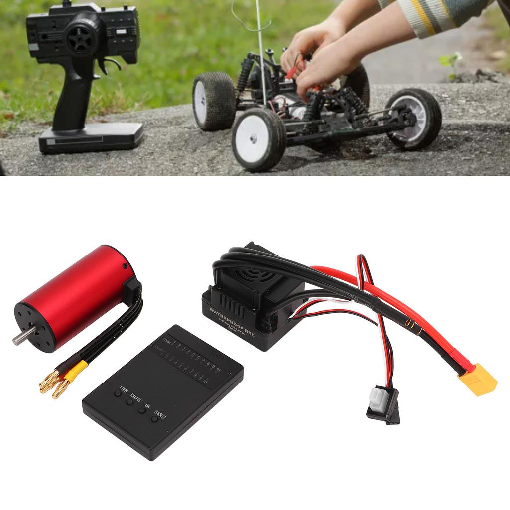S3670 2150KV Waterproof Brushless Motor 120A Brushless ESC XT60 Programming Card Combo for Traxxas for HSP for HPI 1/8 RC Climbing Car