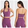 Hanging Neck Sling Sports Vest Women Slim fit With Chest Pad Outdoor Fitness Bra Running Top Yoga Underwear High Elastic