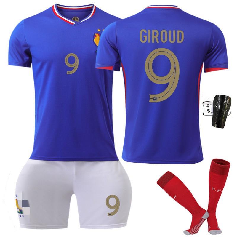 Mens Cycling Jerseys French Team Home Mbappe 10 Football Shirt Set Sports