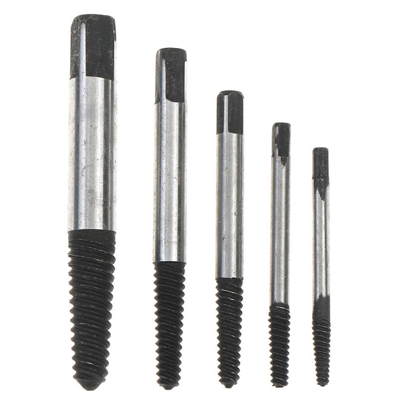 5Pcs/Set Damaged Screw Extractor Easy Out Set Bolt Stud Remover Tools Kit