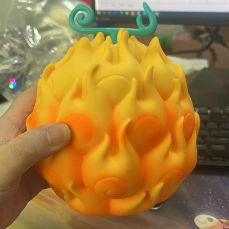 Large One Piece/One Piece Demon Fruit Ornament, Luffy Figure Rubber Rubber Fruit Tabletop Car Ornament