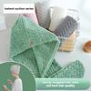 Wheat Ears Dry Hair Cap Coral Velvet Cute Bear Buckle Soft And Comfortable Simple Water-Absorbent Quick-Dry Shower Cap
