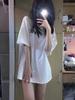 Retro Cotton Plus Size Mid-Length Short-Sleeve Top for Women