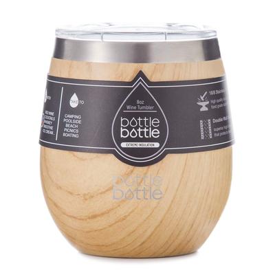 250ml Stainless Steel Tumbler with Vacuum Suitable for Men and Wood Grain Lid, Insulated, Straw, Insulated, Women, Coffee, Wine, Beer, Office, Home,