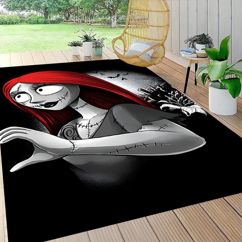 1Pc Christmas Nightmare Before Christmas Carpet Rug Soft Washable Antislip Home Living Room Sofa Mats Personalized Christmas Rug