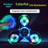 Giroscópio Manual Iluminado por LED de Cristal Fidget Spinner Luz de Noturna EDC Brinquedo Redutor de Estresse Giroscópio de Potência