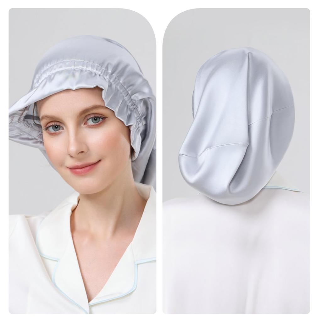 DEWEL Silk Night Silk Hair Cap for for Short or Long Cylindrical Reduces Prevents Split Ends and Perfect for Birthday Gift Cap, 100% Sleeping, Hair,