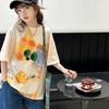 Girls' Short Sleeve T-shirt Summer 2,025 New Big Children's Summer Style Westernized Cartoon Top Children's Korean Fashionable S