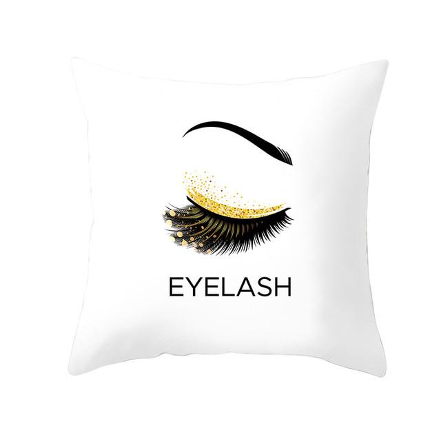 Cushion Cover Eyelash Fashion Decoration Pillow Case Pillow Case Polyester Funda Cojin Sofa Home Decoration