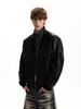 Men's Retro Litchi Pattern PU Leather Winter Motorcycle Jacket