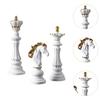 3 Pieces Chess Pieces Statues Gift Home Furnishing Collectible Resin Sculptures for Bookshelf Farmhouse Office Tabletop Bedroom