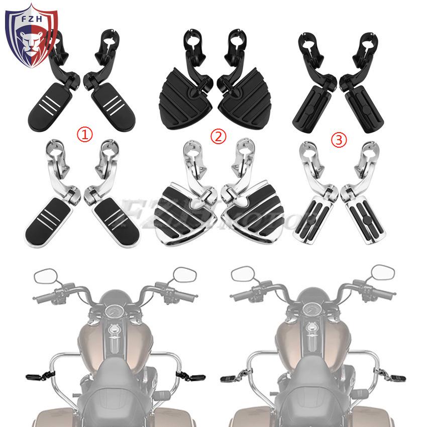 Universal Motorcycle Crash Bars Footrests for Harley Cruiser