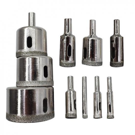 6/8/10/14/16/18/22/35/40/50mm Diamond Drill Bit Set 10 PCS Hole Saw Set