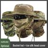 Summer Ice Silk Tactical Face Mask and Sun Hat Set