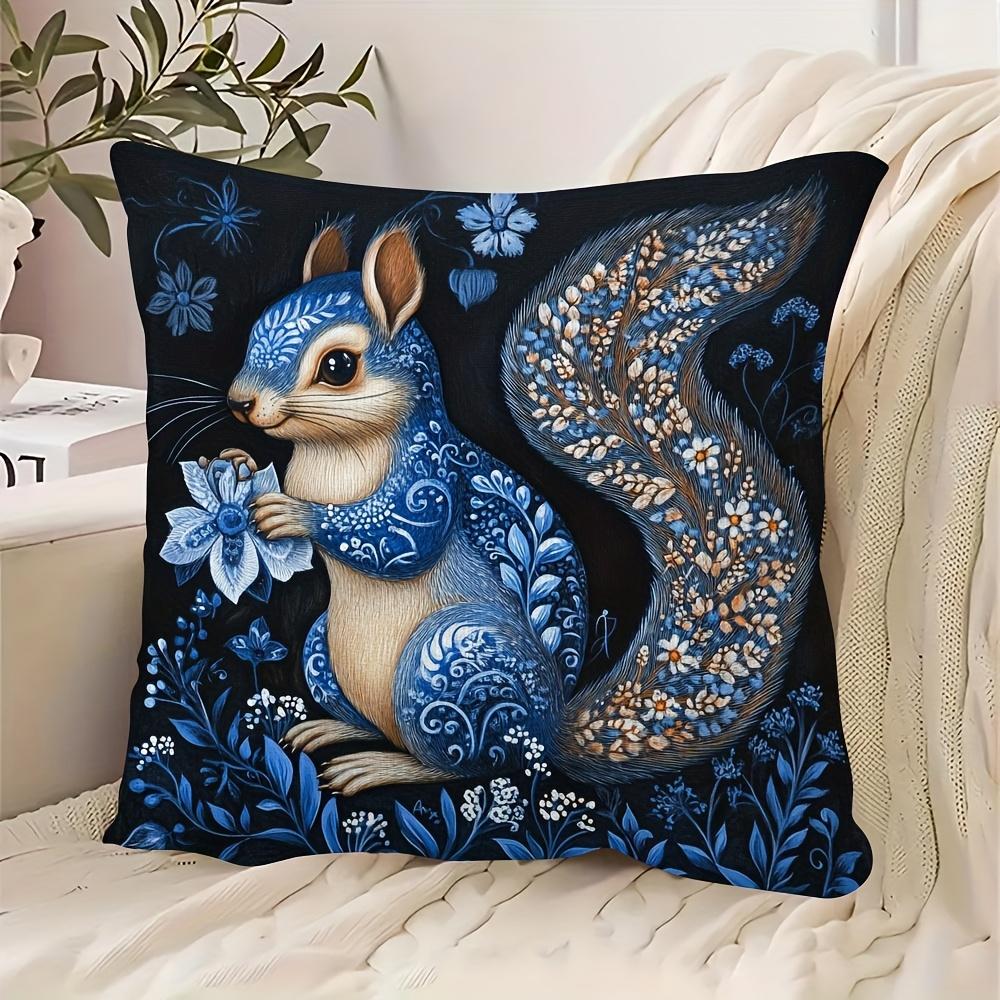 Unique 2D Printed Double-sided Printed Pillow Cover Short Plush Suitable Living Rooms Bedrooms Sofas Throw Cushion Cover