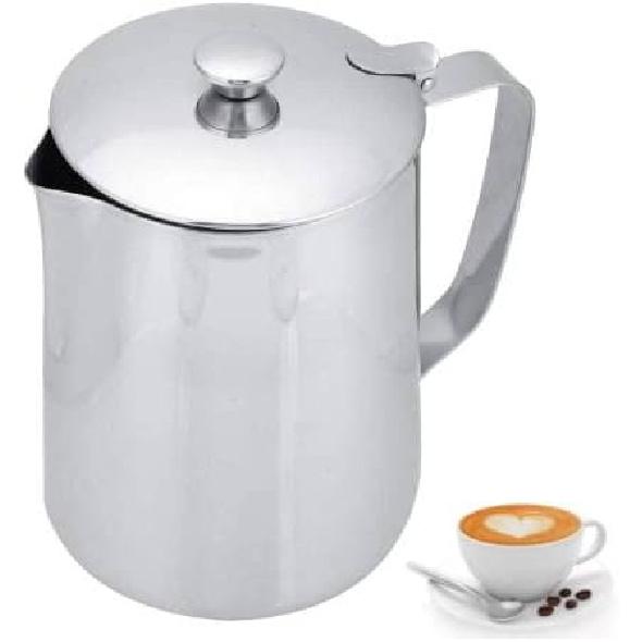 Milk Frothing Pitcher 350ml 600ml 900ml 1500ml 2000m(12oz 20oz 32oz 50oz 66oz) Steaming Pitchers Stainless Steel Milk Coffee Cappuccino Latte Art