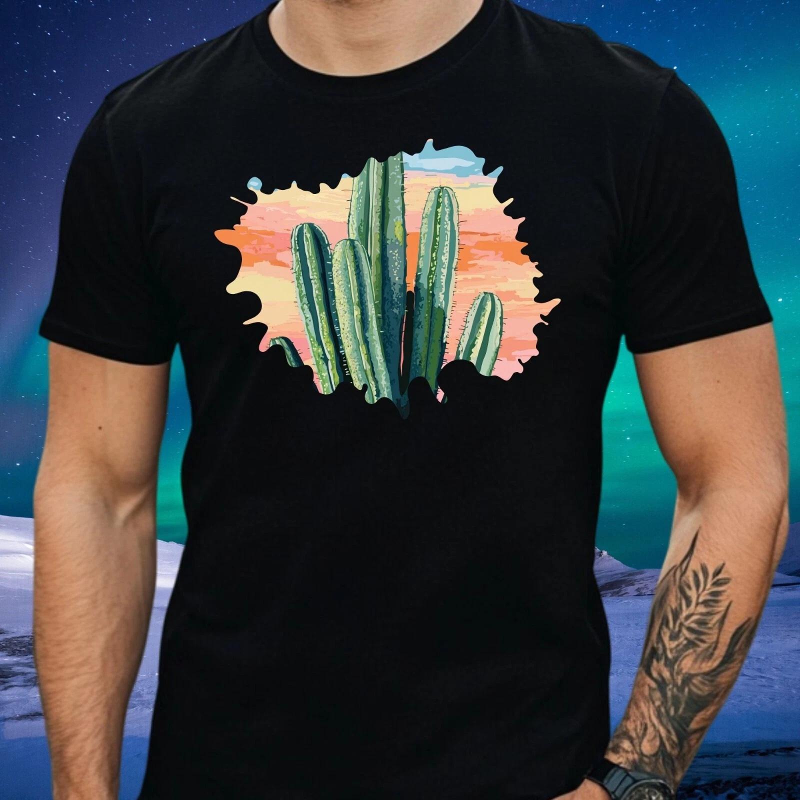T-Shirt Herren Kaktus Motiv Baumwolle Größe S bis 5XL XXL