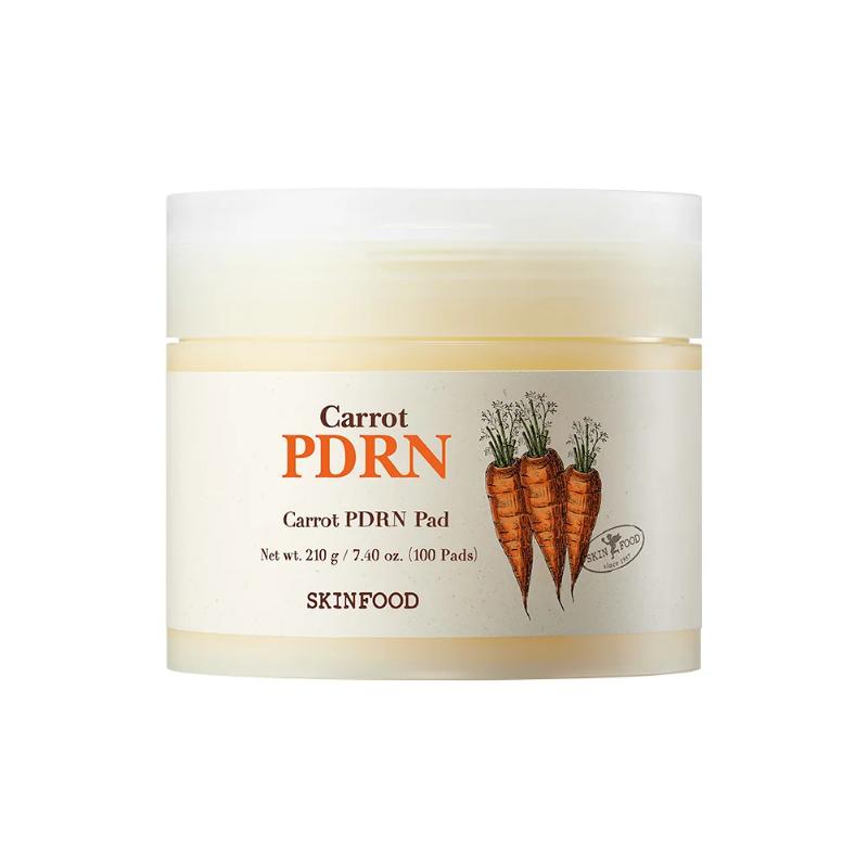 [SKINFOOD] Carrot Carotene PDRN Deep Hydration Pad (100 Pads, 210g) - Intensive Vegan PDRN & Moisture Recharge