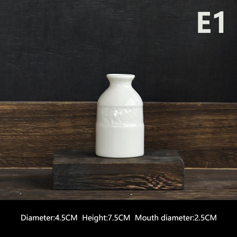 Mini Ceramics Flower Vase Nordic Hydroponics Vases Creative Room Decor Flower Plant Bottle Pots Table Ornament Colorful Vase