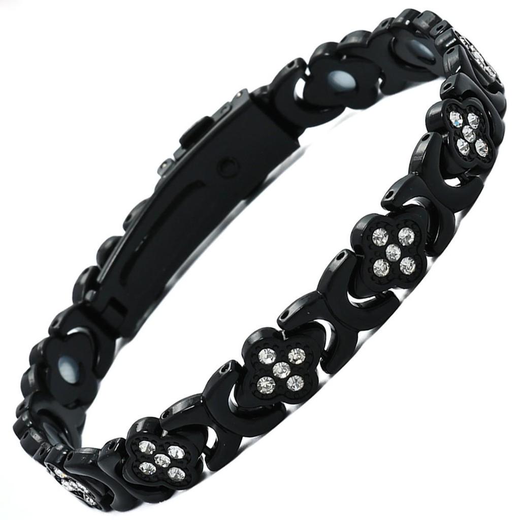 Umweltfreundliches europäisches und amerikanisches Modearmband mit abnehmbaren magnetischen Steinen und Diamanteinlagen; Verstellbarer Damen-Legierungsarmreif.