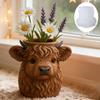Artistic Silicone Cow Mold for Plant Pot Resin Crafts Home Decoration Mould Decorative Planter Making Tool