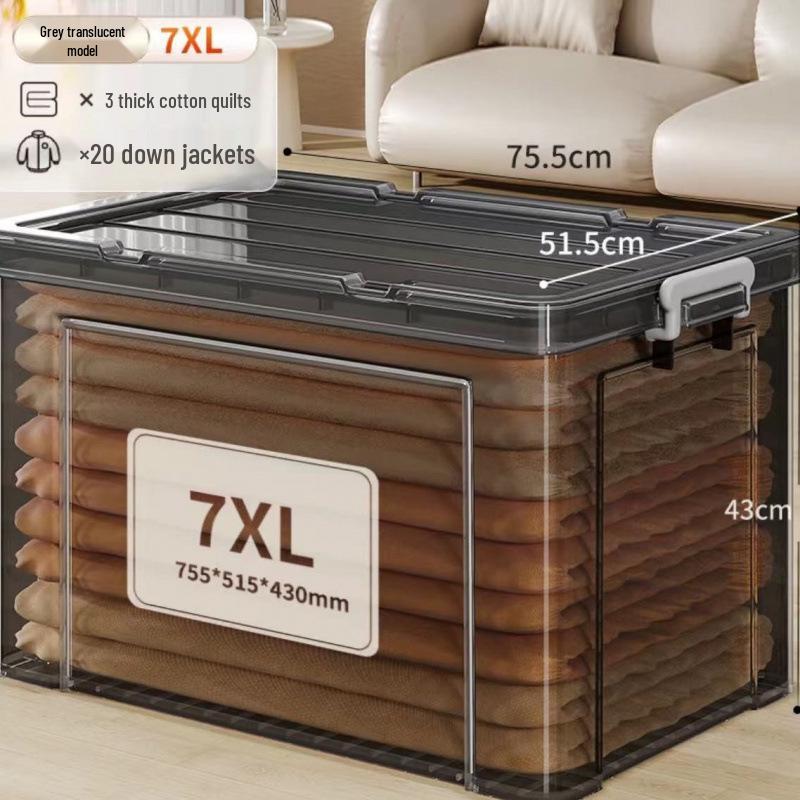 Transparent Large Capacity Storage Box for Clothes, Toys, Snacks