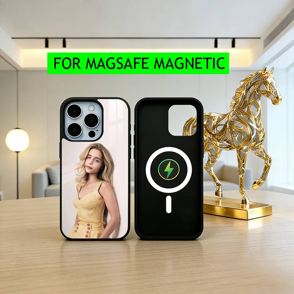 

E-Emilia C-Clarke-ES Phone Case For iPhone17,16,15,14,13,12,11 Plus,Pro Magnetic For Magsafe Wireless Charging iPhone14Plus