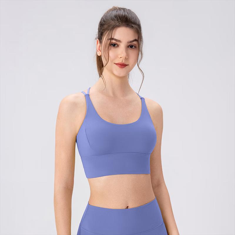 Yudong Women's Thin Strap Color-block Yoga Sports Bra