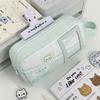 Handheld Pen Bag Star Kitten Print Stationery Bag Kawaii Stationery Pouch  School Supplies