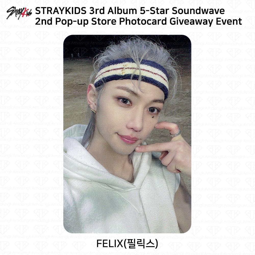 

Третий мини-альбом Stray Kids 5 Star Soundwave Pop Up Giveaway Фотокарточка Открытка Felix - 2nd Photocard