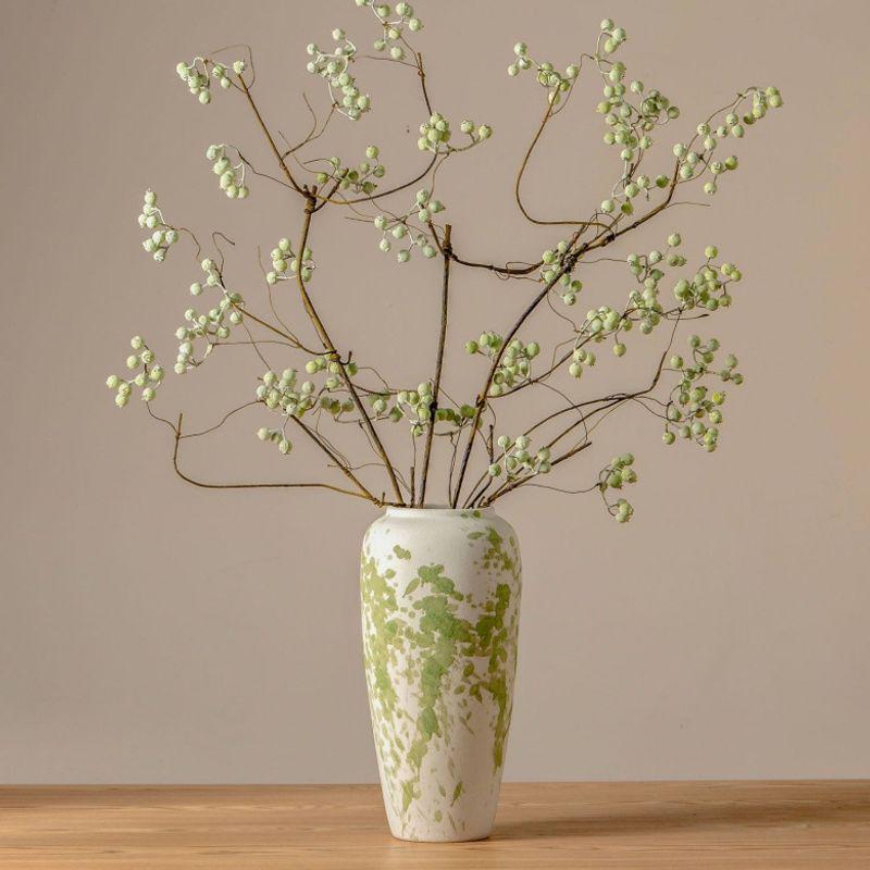 Wabi-Sabi Style Retro Ceramic Vase for Living Room Decor