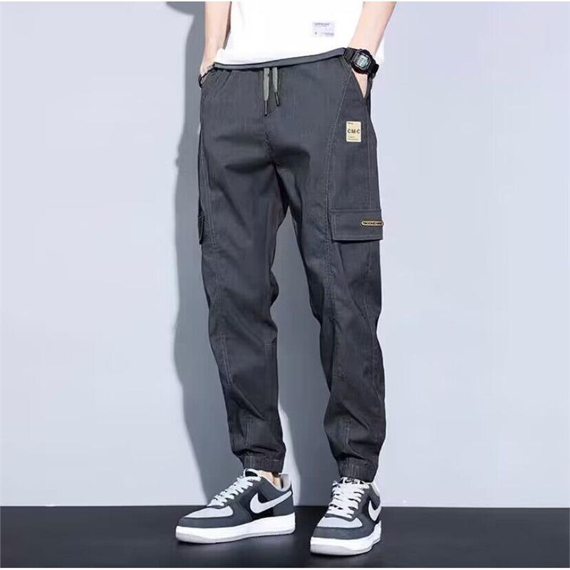 Men's Summer Lightweight Harem Cargo Pants - Loose, Trendy, Versatile Cuffed Casual Sportswear.