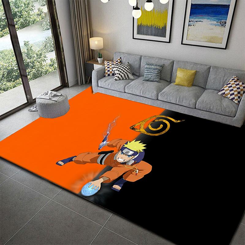 Naruto Donner Teppich für Wohnzimmer Schlafzimmer Zuhause Sofadekoration, Kinder Spiel rutschfeste Bodenmatte
