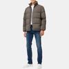 Calvin Klein Minimalist Comfortable Versatile Short Stand Collar Zipper Down Jacket Men Outerwear Brown J326958-PBX
