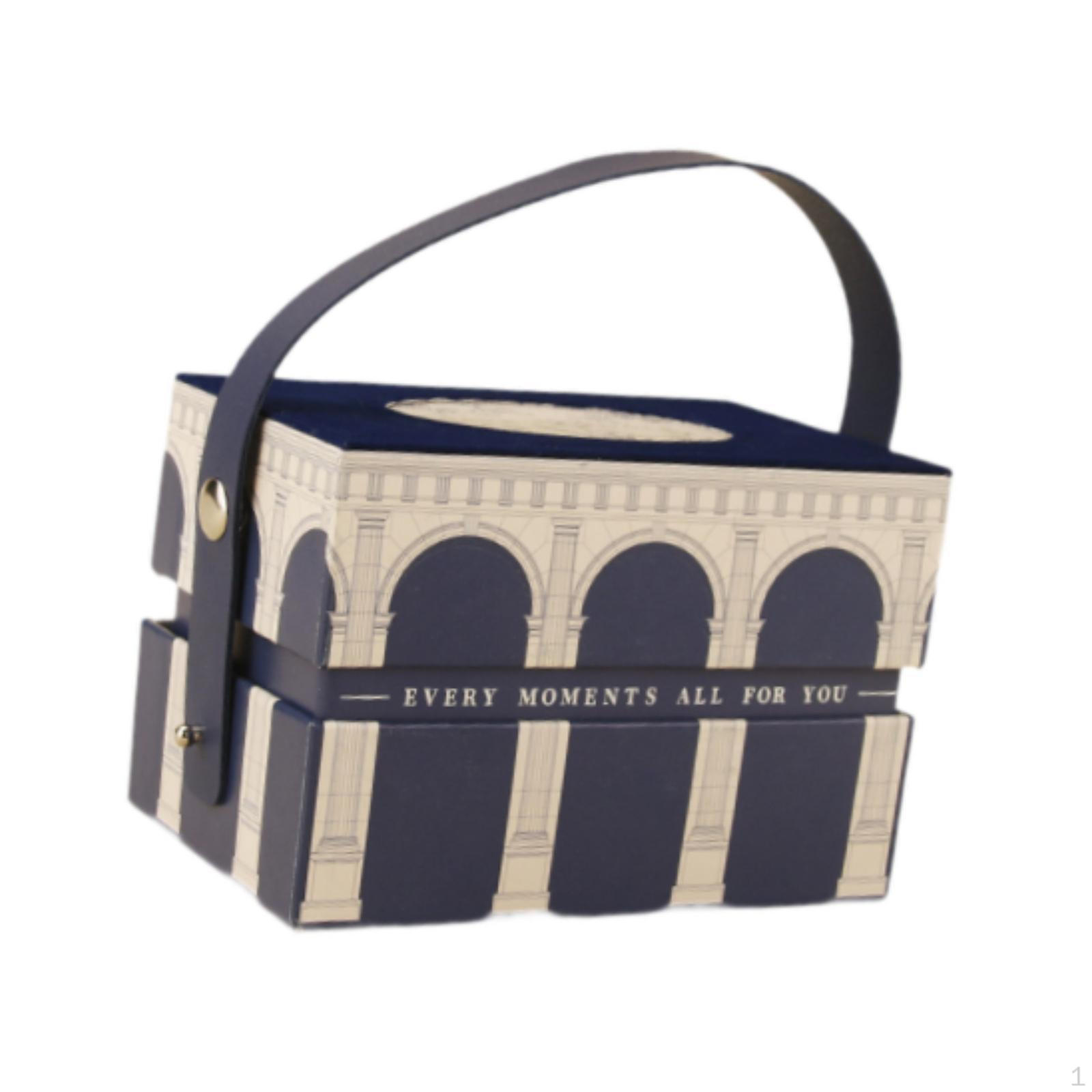 

Подарочная коробка для подружки невесты Пустая свадебная конфета Модное украшение Памятное предложение для вечеринки Blue 14cmx9cmx9.5cm