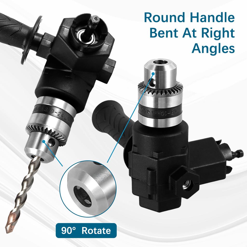 90 Degree Angle Set Right Angle Drill Angle Tool Drill Corner High Torque Drill Bit Angle Adapter for Drilling In Narrow Spaces