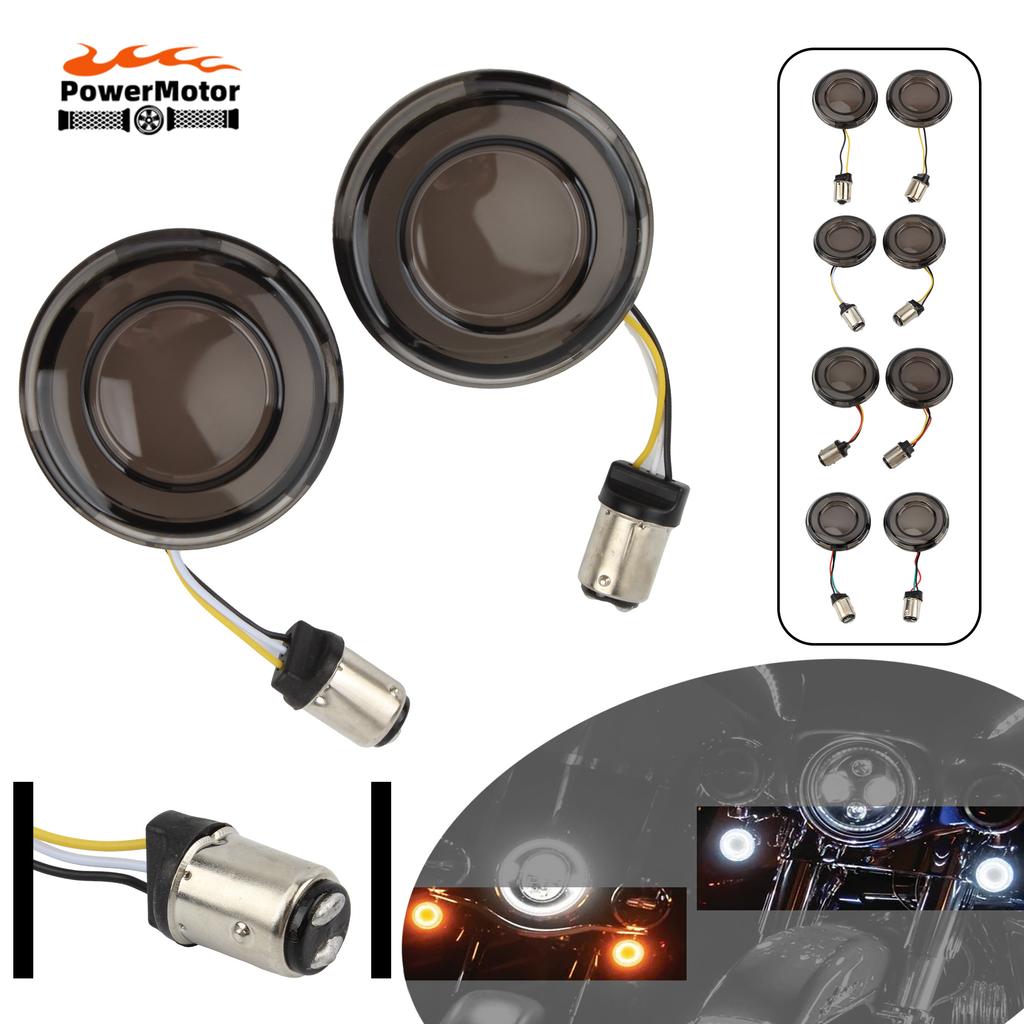 Motorcycle Front LED Turn Signal Light DRL Indicator Lamp Brake Light 1156 1157 For Harley Sportster Dyna Touring Softail
