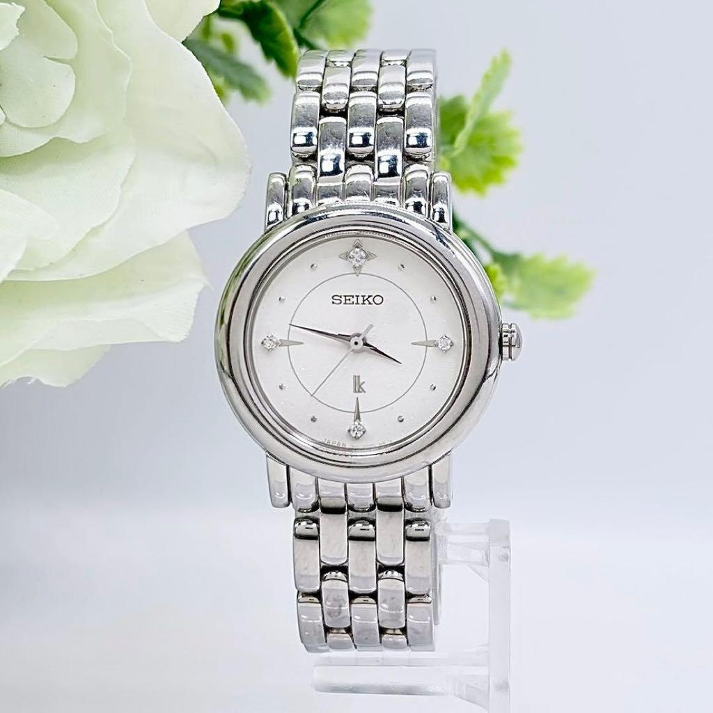 Used SEIKO lukia 4P diamond 1N01-0HR0 quartz watch