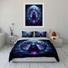 Mystical Wolf and Moon Design Bedding Duvet Cover Set  (1*Duvet Cover 2*Pillowcases, Without Duvet Insert)