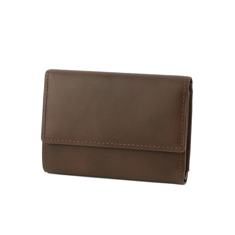 

[Ergopok] mini wallet genuine leather dark brown HG-06-SLG DBR